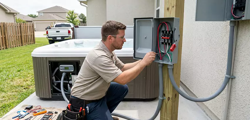 Outdoor Hot Tub Electrical Installation in Gardner